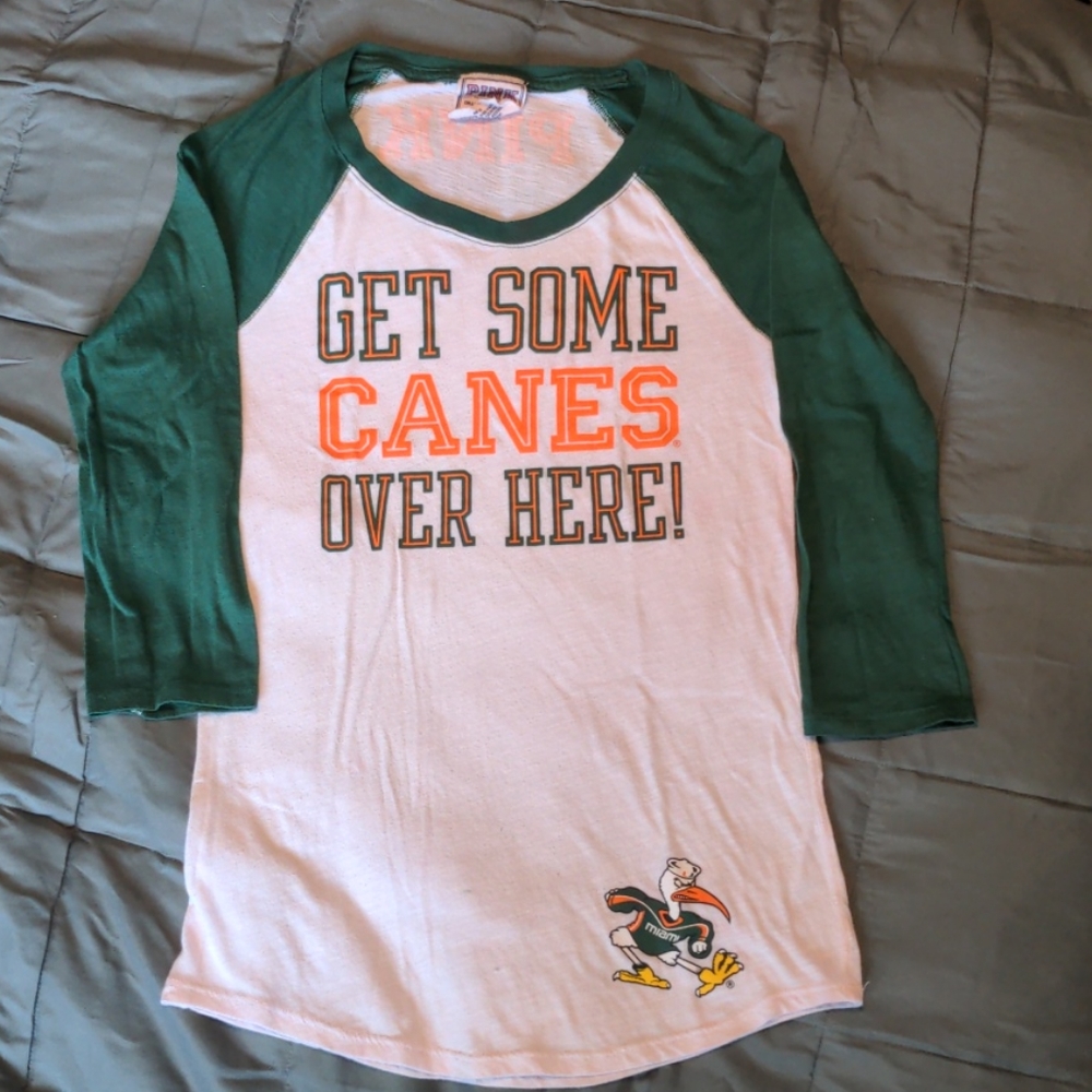 Miami Hurricanes 3/4 sleeve T-shirt